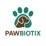 PawBiotix logo with dog and paw